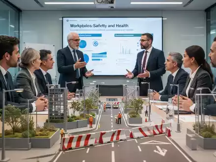 Experten diskutieren auf einer Fachtagung in Münster über Arbeitssicherheit und Prävention, mit Fokus auf urbane Schutzmaßnahmen. - Foto: über boerse-global.de