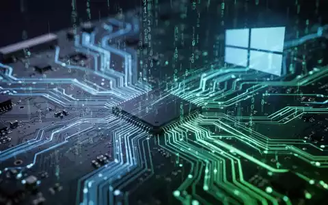 Nahaufnahme einer leuchtenden Platine mit Datenströmen, die ein Software-Update und einen Bugfix für Windows 11 symbolisiert. - Foto: über boerse-global.de