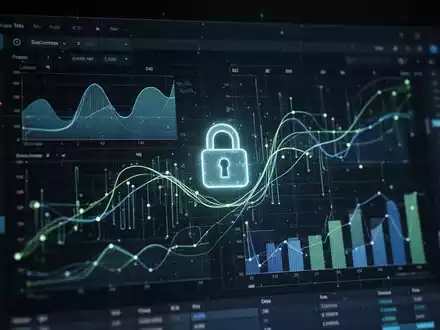 Stilisierte digitale Tabellenoberfläche mit leuchtenden Linien und dezentem Schloss-Symbol für sicheres Datenmanagement. - Foto: über boerse-global.de