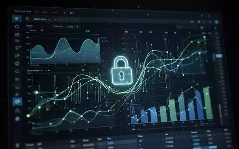 Stilisierte digitale Tabellenoberfläche mit leuchtenden Linien und dezentem Schloss-Symbol für sicheres Datenmanagement. - Foto: über boerse-global.de