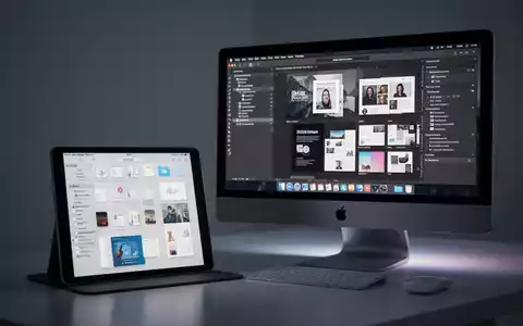 Ein Apple iPad und Mac mit kreativer Software und iWork-Apps, die einen einheitlichen Abonnementdienst symbolisieren. - Foto: über boerse-global.de