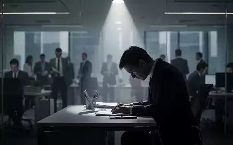 Eine einzelne, silhouettierte Person sitzt an einem Schreibtisch in einem modernen Büro, das Unsicherheit und Umstrukturierung vermittelt. - Foto: über boerse-global.de