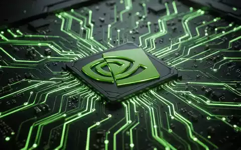 Nahaufnahme einer hochentwickelten Leiterplatte mit grünen Lichtspuren, die Daten und Technologie im GPU-Markt symbolisieren. - Foto: über boerse-global.de