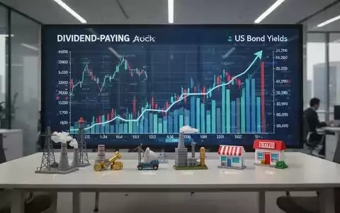 Eine Mischung aus Dividendenaktien und einem Diagramm, das steigende US-Anleiherenditen zeigt, die den Wert der Dividenden drücken. - Foto: über boerse-global.de