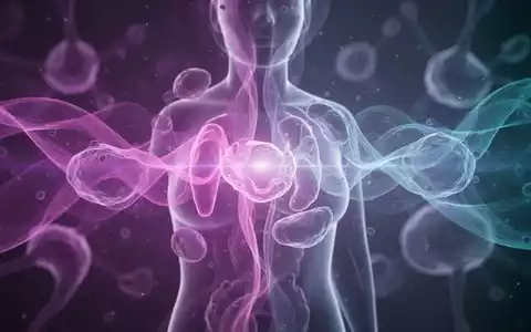 Abstrakte Darstellung von Hormonen und Stoffwechsel, mit fließenden Lichtern und organischen Formen in Purpur und Blau. - Foto: über boerse-global.de