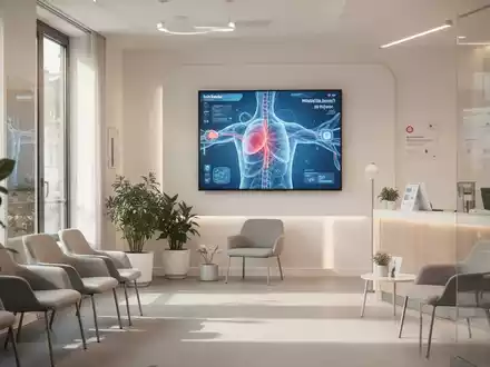 Eine moderne, helle und einladende Inneneinrichtung einer medizinischen Klinik in Zürich, mit weichem, natürlichem Licht. - Foto: über boerse-global.de