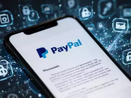 Smartphone mit PayPal-Logo und rechtlichem Text, symbolisiert digitale Zahlungsbedingungen. - Foto: über boerse-global.de
