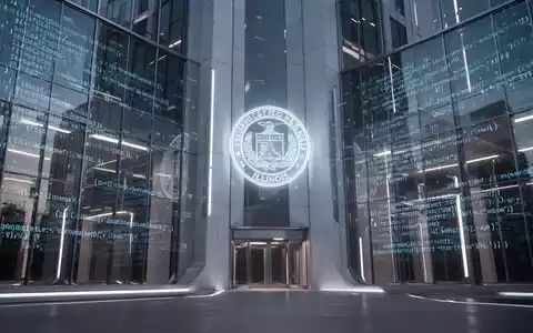 Modernes Regierungsgebäude mit digitalen Code-Overlays und dezentem Illinois-Staatssiegel, Symbol für KI-Regulierung. - Foto: über boerse-global.de