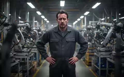 Ein erschöpfter Fabrikarbeiter in einer Automobilzulieferfabrik, der die Belastung und den hohen Krankenstand in der Branche symbolisiert. - Foto: über boerse-global.de
