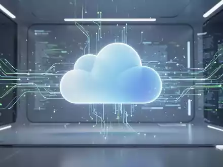 Leuchtendes Cloud-Symbol auf digitaler Oberfläche für automatisches Cloud-Backup von Windows 11 Enterprise-Nutzern. - Foto: über boerse-global.de