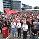 Auch in Neckarsulm wurde protestiert. - Bild: Bernd Weißbrod/dpa