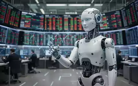 Humanoid-Roboter auf einem Handelsfloor, symbolisiert den Eintritt der Robotik in öffentliche Märkte. - Foto: über boerse-global.de