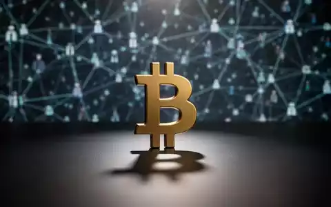 Ein goldenes Bitcoin-Symbol wirft lange Schatten auf eine dunkle Oberfläche, mit einem verschwommenen digitalen Netzwerk im Hintergrund. - Foto: über boerse-global.de