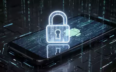Leuchtendes Vorhängeschloss-Symbol über Smartphone-Bildschirm mit Binärcode, symbolisiert mobile Sicherheitsupdates und digitalen Schutz. - Foto: über boerse-global.de