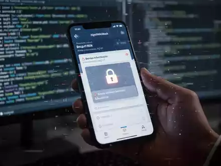Eine Hand hält ein Smartphone mit einer Krypto-Wallet und Fehlermeldungen, die einen Phishing-Angriff und Diebstahl digitaler Vermögenswerte symbolisieren. - Foto: über boerse-global.de