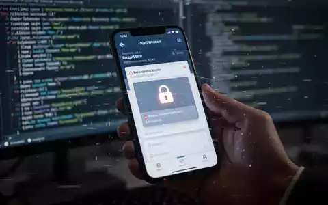 Eine Hand hält ein Smartphone mit einer Krypto-Wallet und Fehlermeldungen, die einen Phishing-Angriff und Diebstahl digitaler Vermögenswerte symbolisieren. - Foto: über boerse-global.de