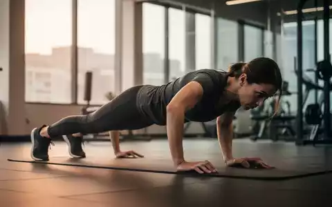 Eine Person führt eine Plank-Übung in einem modernen Fitnessstudio aus, die Effizienz und Fokus beim Training symbolisiert. - Foto: über boerse-global.de
