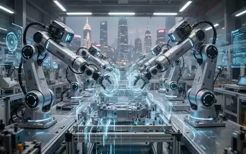 Humanoide Roboter arbeiten in einer Hightech-Fabrik in Shanghai am Fließband und symbolisieren das Wachstum der chinesischen Robotikindustrie. - Foto: über boerse-global.de