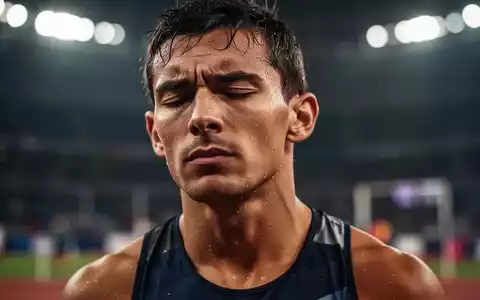 Ein fokussierter Sportler mit geschlossenen Augen, der vor einem Wettkampf Konzentration und mentale Stärke visualisiert. - Foto: über boerse-global.de