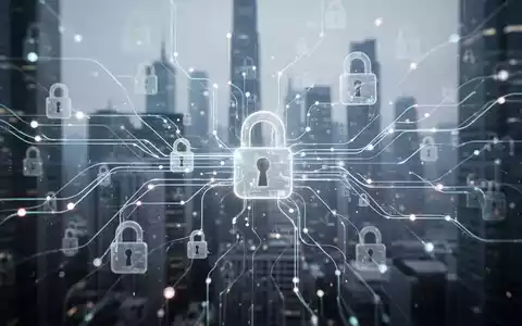 Abstrakte Darstellung digitaler Kommunikation mit leuchtenden Linien und stilisierten Vorhängeschlössern, die Datenschutz und Kontrolle symbolisieren. - Foto: über boerse-global.de