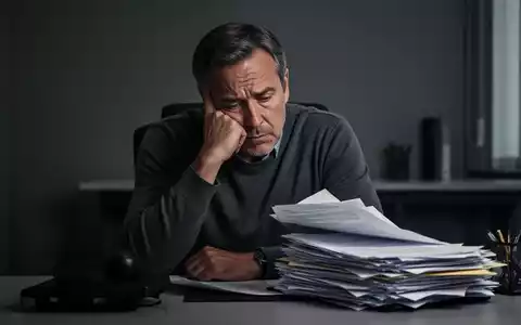 Eine nachdenkliche Psychotherapeutin sitzt in einem schummrigen Büro und blickt besorgt auf Dokumente. - Foto: über boerse-global.de