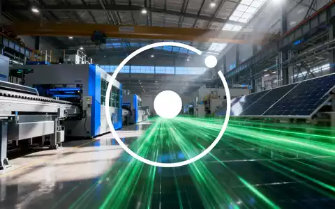 Abstrakte, atmosphärische Szene, die den Sektor saubere Energie und industrielle Fertigung darstellt. Die Stimmung ist Wachstum und Investition. - Foto: über boerse-global.de