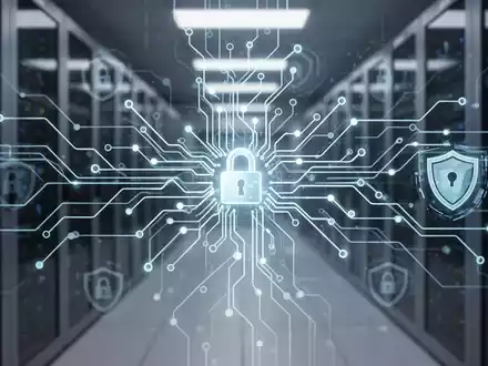 Leuchtendes neuronales Netz mit abstrakten Sicherheitssymbolen, das KI-Identität und Vertrauen in digitalen Ökosystemen darstellt. - Foto: über boerse-global.de