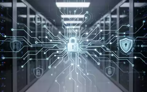 Leuchtendes neuronales Netz mit abstrakten Sicherheitssymbolen, das KI-Identität und Vertrauen in digitalen Ökosystemen darstellt. - Foto: über boerse-global.de