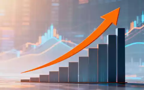 Ein dynamisches Diagramm mit einer starken Aufwärtsbewegung, das eine Erholung von einem Tiefpunkt symbolisiert, vor einem abstrakten Finanzhintergrund. - Foto: über boerse-global.de