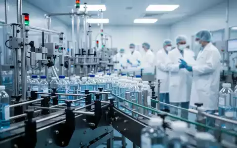 Eine sterile pharmazeutische Produktionsanlage mit automatisierten Maschinen und Forschern im Hintergrund, die die Arzneimittelversorgung sichern. - Foto: über boerse-global.de