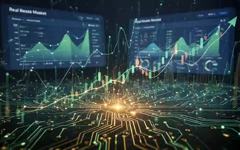 Glühendes neuronales Netz mit Finanzgrafiken, symbolisiert KI-gestütztes Wachstum in digitalen Geschäftsmodellen und Immobilien. - Foto: über boerse-global.de