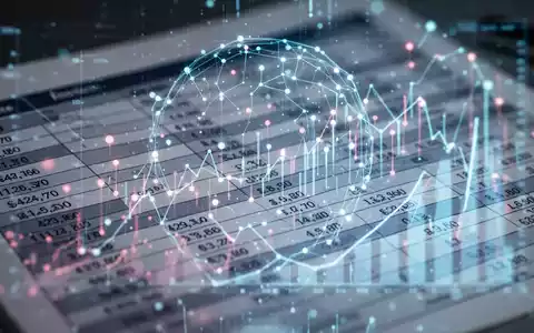 Ein futuristisches KI-Interface über einem verschwommenen Finanzbuch, das die Integration von Technologie und Buchhaltung darstellt. - Foto: über boerse-global.de