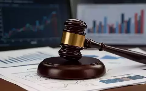 Ein Richterhammer ruht auf Rechtsdokumenten mit verschwommenen Finanzdiagrammen im Hintergrund, die eine gerichtliche Entscheidung symbolisieren. - Foto: über boerse-global.de