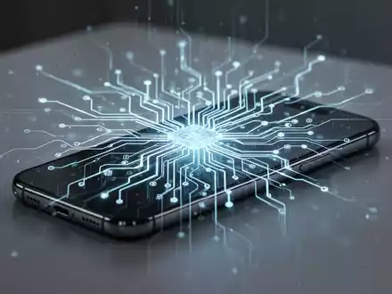 Leuchtendes neuronales Netzwerk-Muster auf einem modernen Smartphone, das KI und lokale Datenverarbeitung darstellt. - Foto: über boerse-global.de
