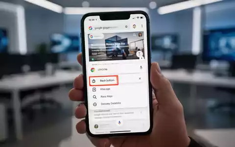 Ein Smartphone-Bildschirm zeigt den Google Chrome Browser mit einem neuen Zurück-Button im Überlaufmenü. - Foto: über boerse-global.de