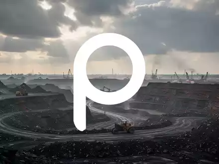 Abstrakte, atmosphärische Szene, die die Metall- und Bergbauindustrie in einem Schwellenland darstellt, mit weitläufiger Landschaft und industriellen Andeutungen. - Foto: über boerse-global.de
