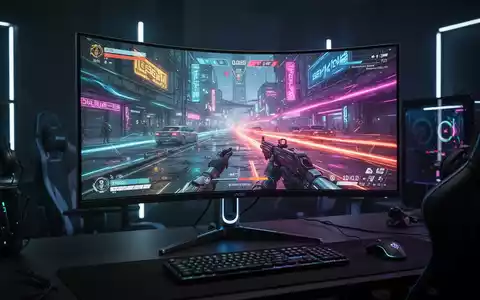 Nahaufnahme eines futuristischen Alienware-Gaming-Monitors mit lebendigem, hochauflösendem Spiel in dunkler, professioneller Umgebung. - Foto: über boerse-global.de