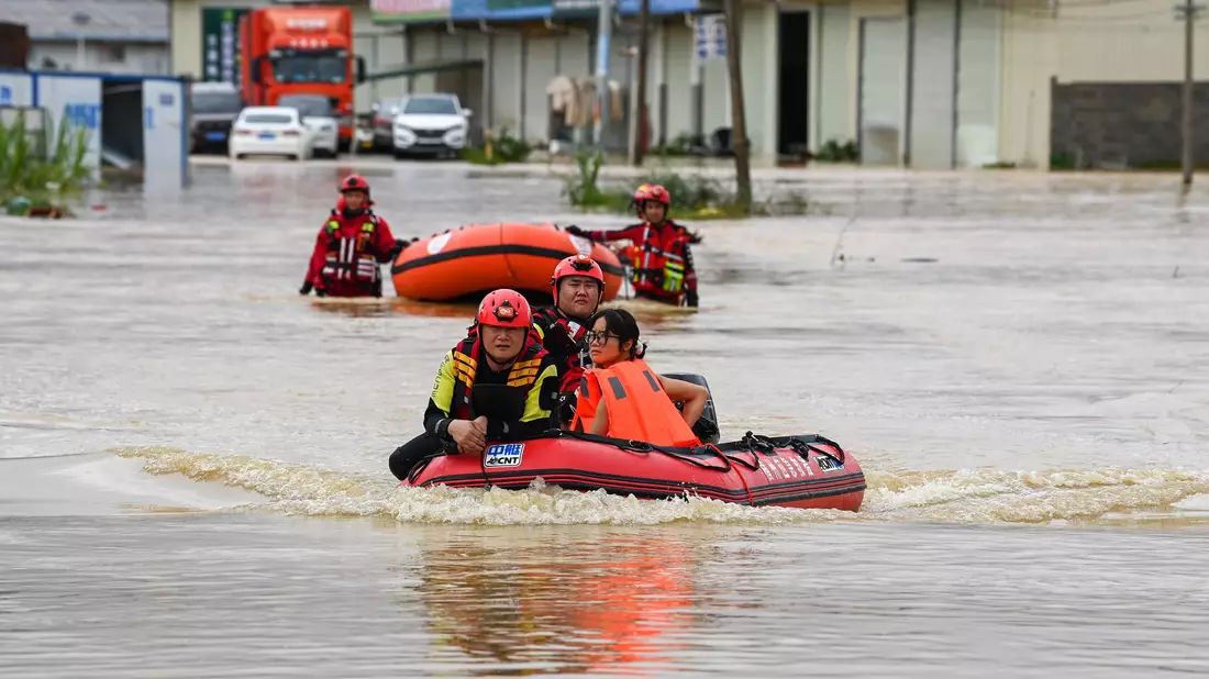 In Teilen Chinas ist es in den vergangenen Tagen bereits zu Überschwemmungen gekommen. Jetzt rückt der nächste Taifun an. (Archivbild)  - Bild: Cao Yiming/XinHua/dpa