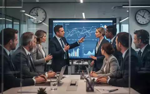 Führungskräfte besprechen komplexe Daten in einem modernen Büro, symbolisiert den Umgang mit Zeitdruck und Fokus. - Foto: über boerse-global.de