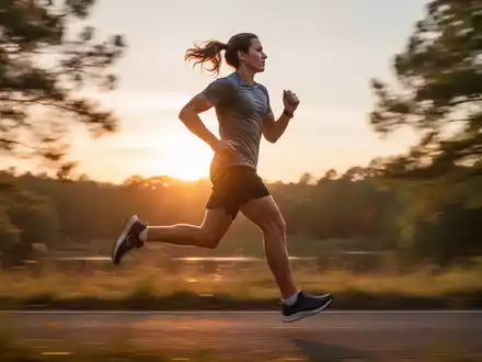 Eine Person joggt bei Sonnenaufgang im Freien, symbolisiert Gesundheit und Vitalität bei der Behandlung von Depressionen. - Foto: über boerse-global.de
