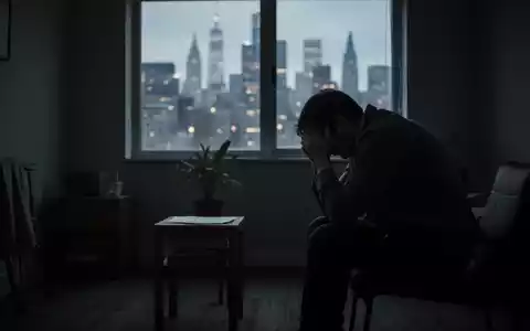 Eine einzelne Person sitzt in einem spärlich beleuchteten Raum, den Kopf in den Händen, was Stress und Isolation symbolisiert. - Foto: über boerse-global.de