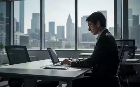 Eine Person sitzt an einem Schreibtisch vor einem Laptop in einem modernen Büro, was langes, ununterbrochenes Sitzen symbolisiert. - Foto: über boerse-global.de