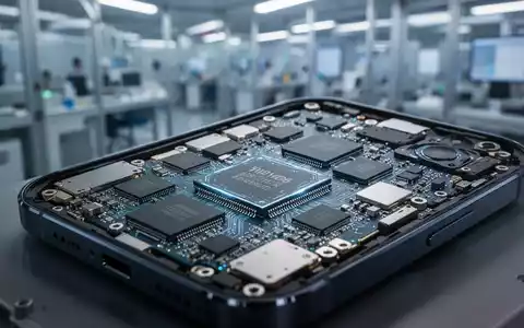 Nahaufnahme von Smartphone-Innenkomponenten, einschließlich Speicherchips, die Herstellungskosten und fortschrittliche Technologie veranschaulichen. - Foto: über boerse-global.de
