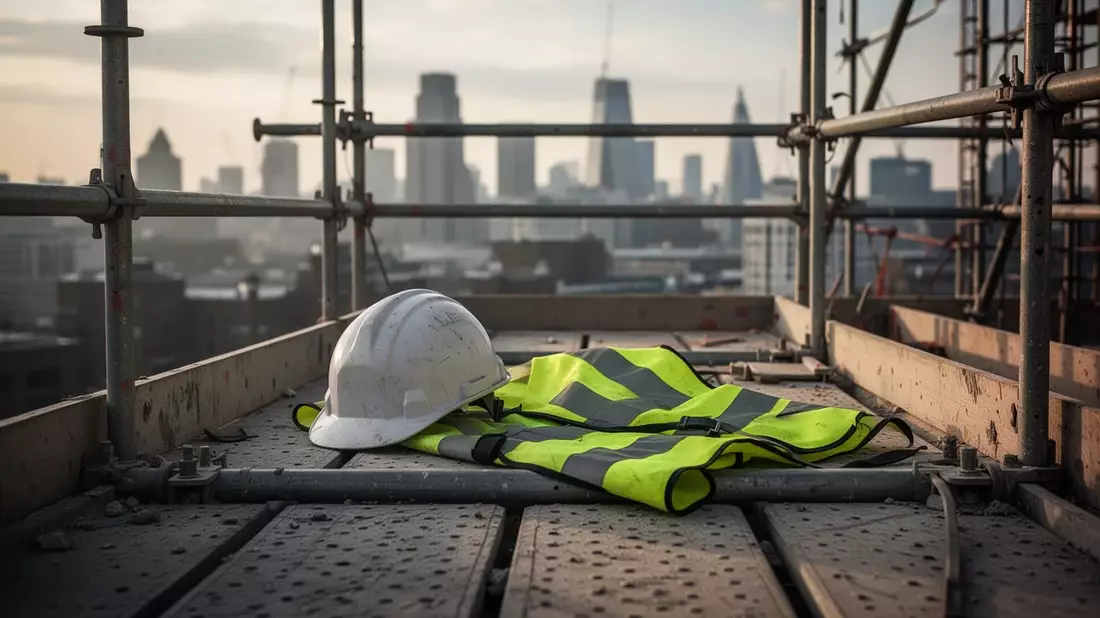A construction worker in his 30s has died after falling from height at a building site in central Lo