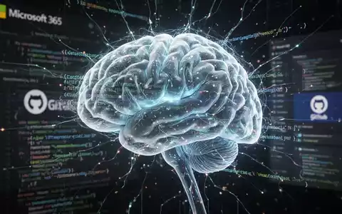 Stilisierte, leuchtende KI-Hirn mit Codezeilen, das fortschrittliche KI-Modelle und deren Integration in die Softwareentwicklung darstellt. - Foto: über boerse-global.de