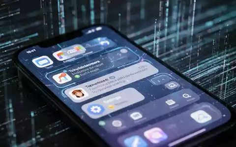 Smartphone-Bildschirm mit App-Benachrichtigungen und Symbolen, unscharfer digitaler Hintergrund. - Foto: über boerse-global.de