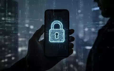 Eine Hand hält ein Smartphone mit einem leuchtenden digitalen Schloss-Symbol auf dem Bildschirm, das Sicherheit und Datenschutz symbolisiert. - Foto: über boerse-global.de