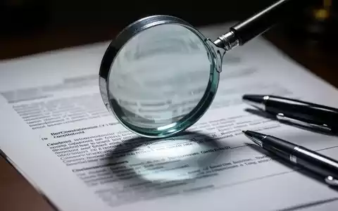 Eine Nahaufnahme eines Vergrößerungsglases über juristischen Dokumenten mit unscharfem Text und einem Stift daneben. - Foto: über boerse-global.de