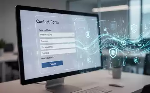 Nahaufnahme eines digitalen Kontaktformulars auf einem Bildschirm, das Datenschutz und GDPR-Konformität symbolisiert. - Foto: über boerse-global.de