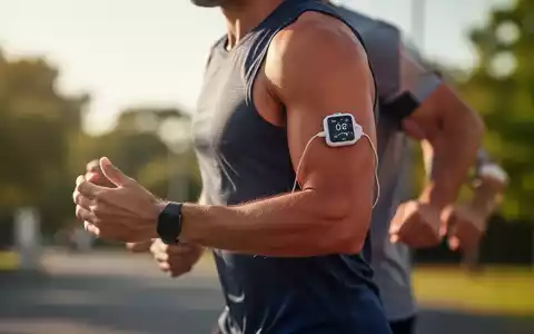 Eine Person mit einem kontinuierlichen Glukosemonitor am Arm, die im Freien Sport treibt, um Diabetes zu managen. - Foto: über boerse-global.de